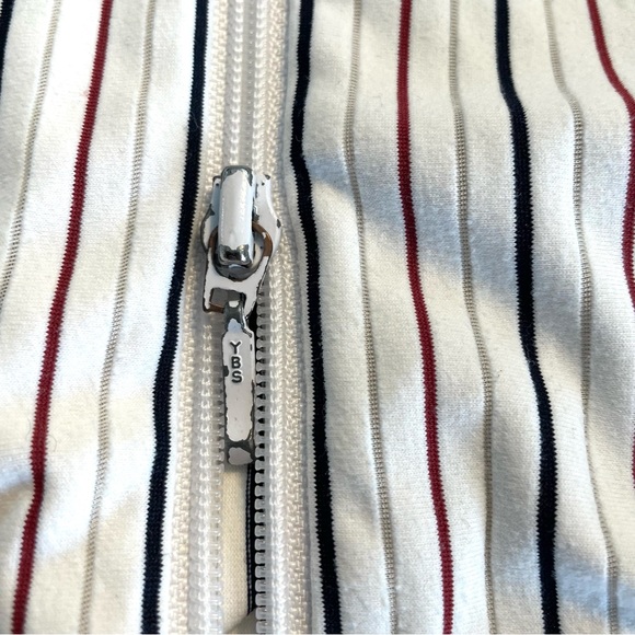 Express long sleeve pinstriped zip up blouse size medium. - Picture 6 of 11